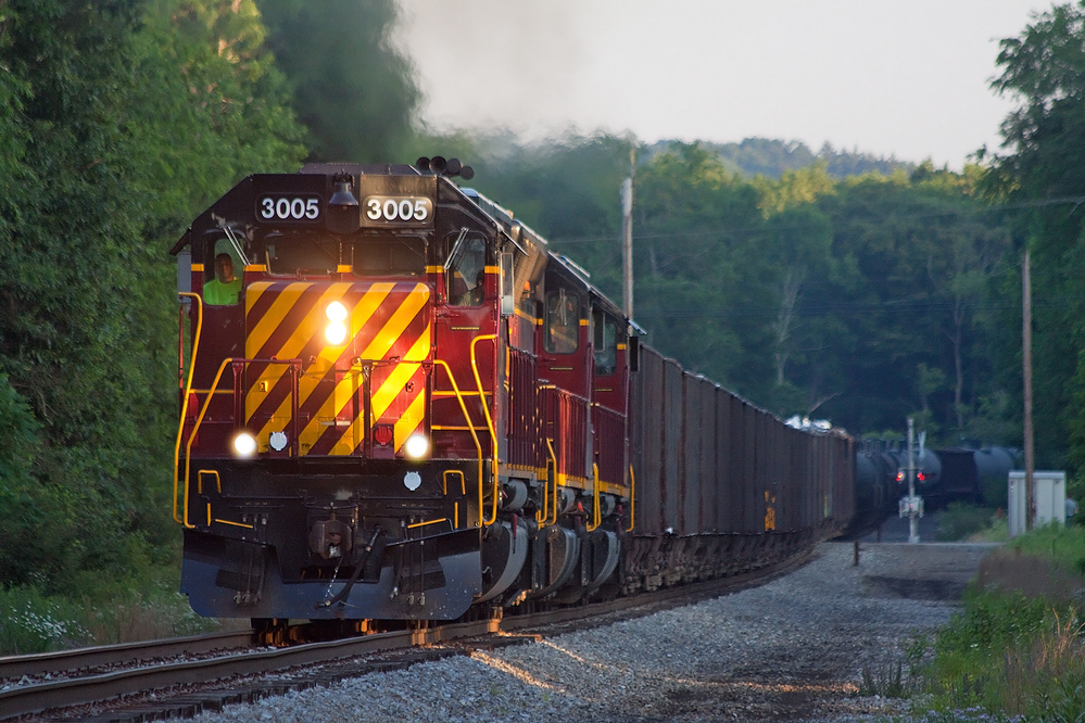 Train on track.
