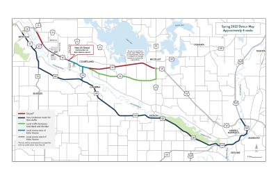 map of highway 14 corridor