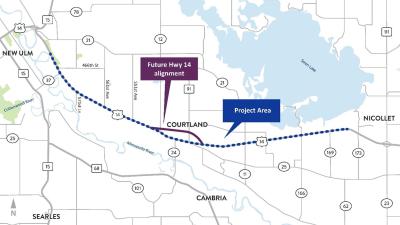 Graphical Map of Highway 14 Safety Upgrades