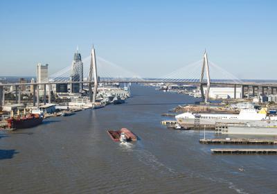 Rendering of a cable bridge