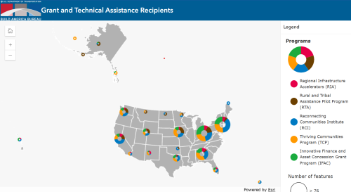 Map of grant and technical assistance recipients