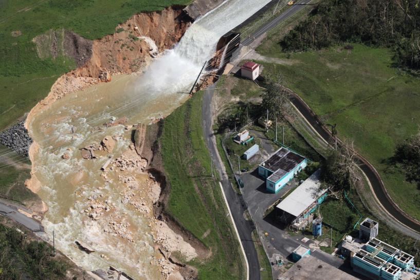Impassable roads in Puerto Rico 