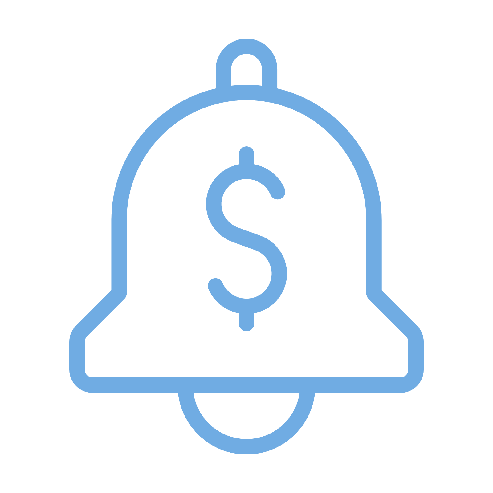 dollar sign on bell