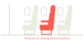 Reserved for seating accomodations