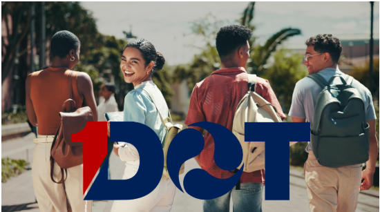 1DOT Internship Logo with 4 Students Banner