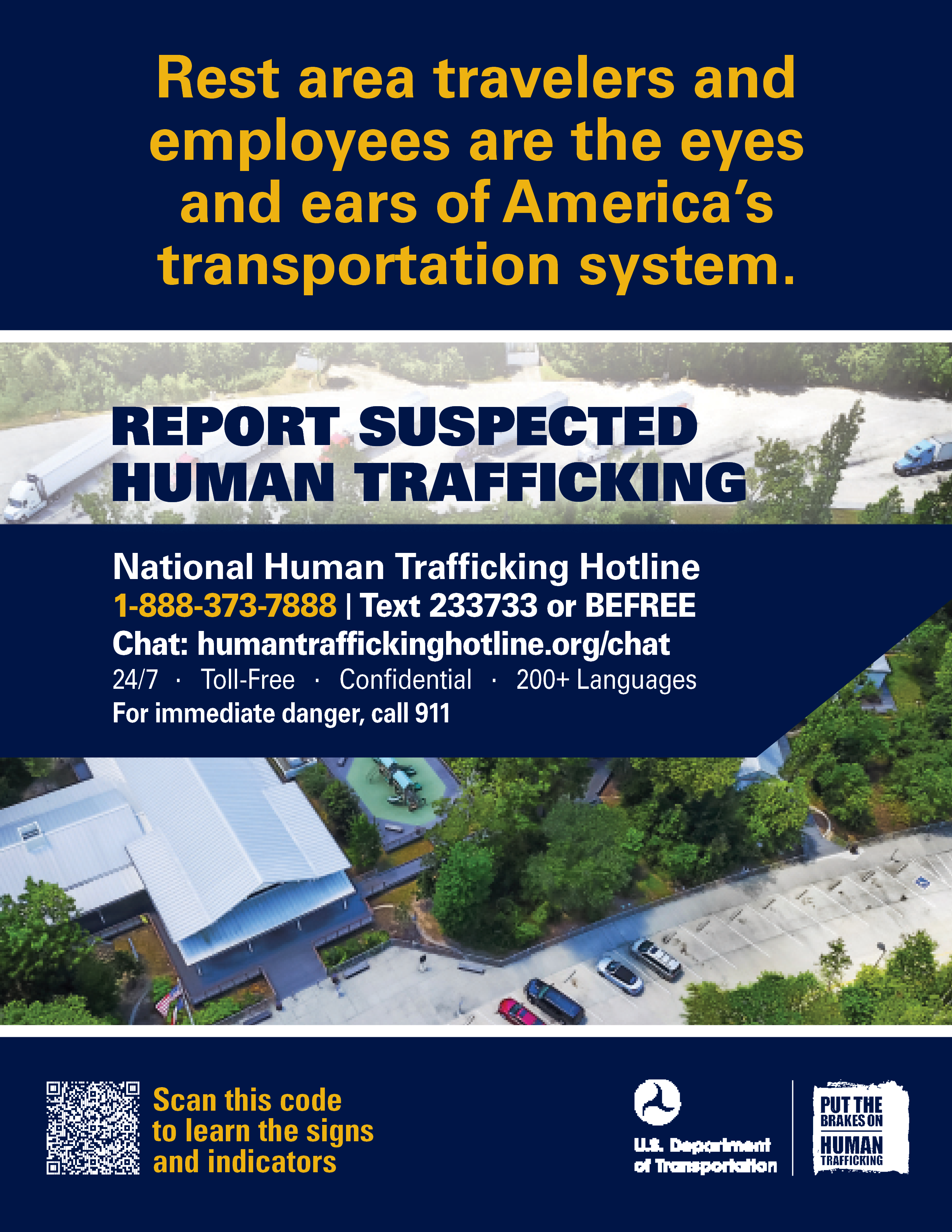 DOT HT Rest Area Poster 8.5x11 English