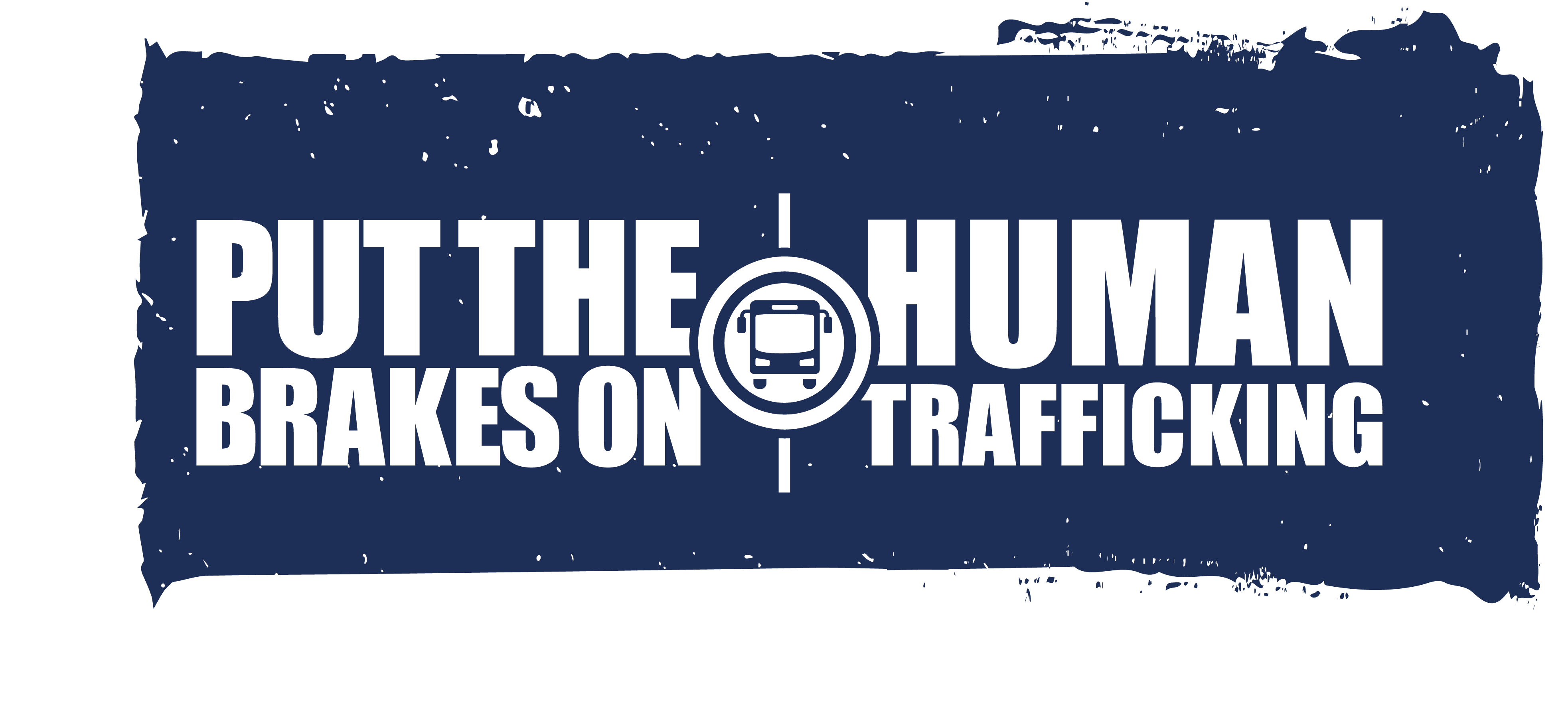 Commercial bus horizontal logo for Stop Human Trafficking campaign