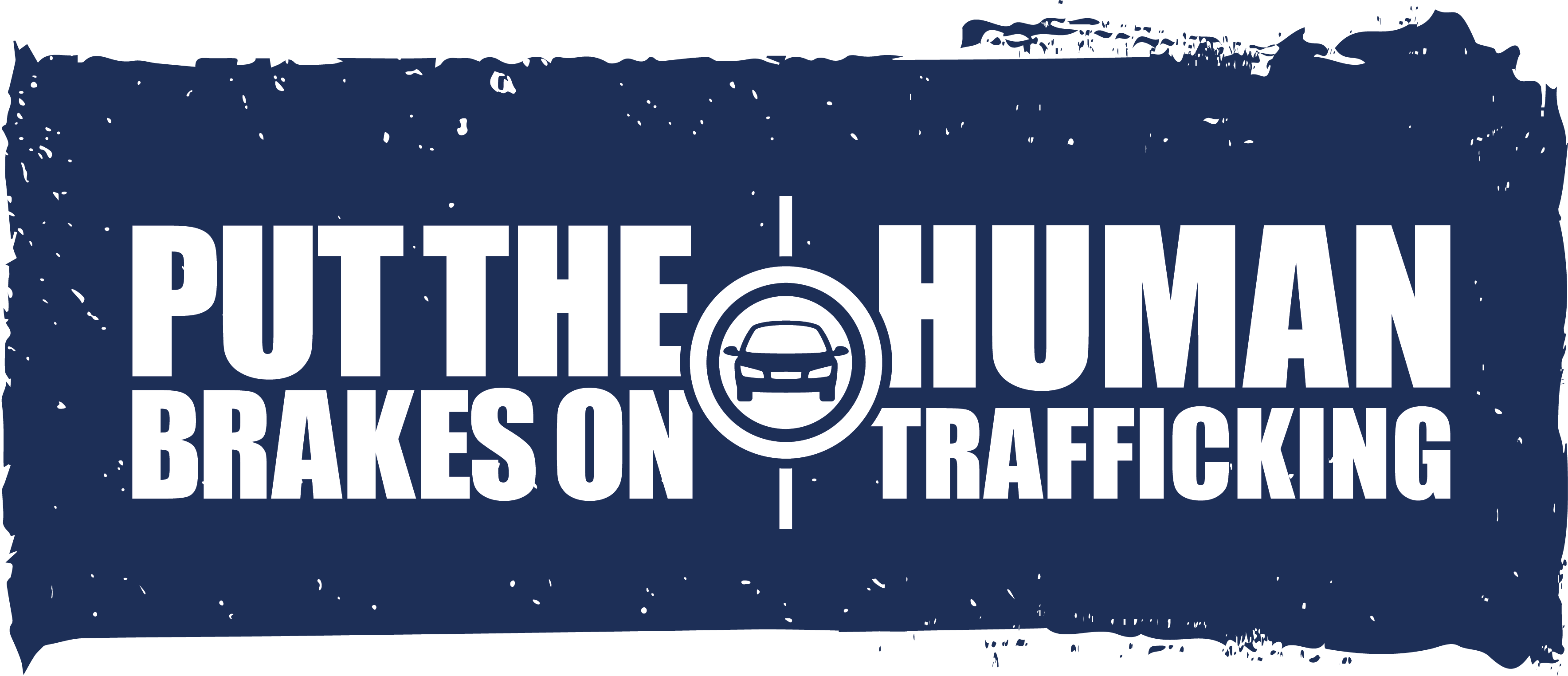 Rideshare, taxi, and private car service horizontal logo for Stop Human Trafficking campaign.