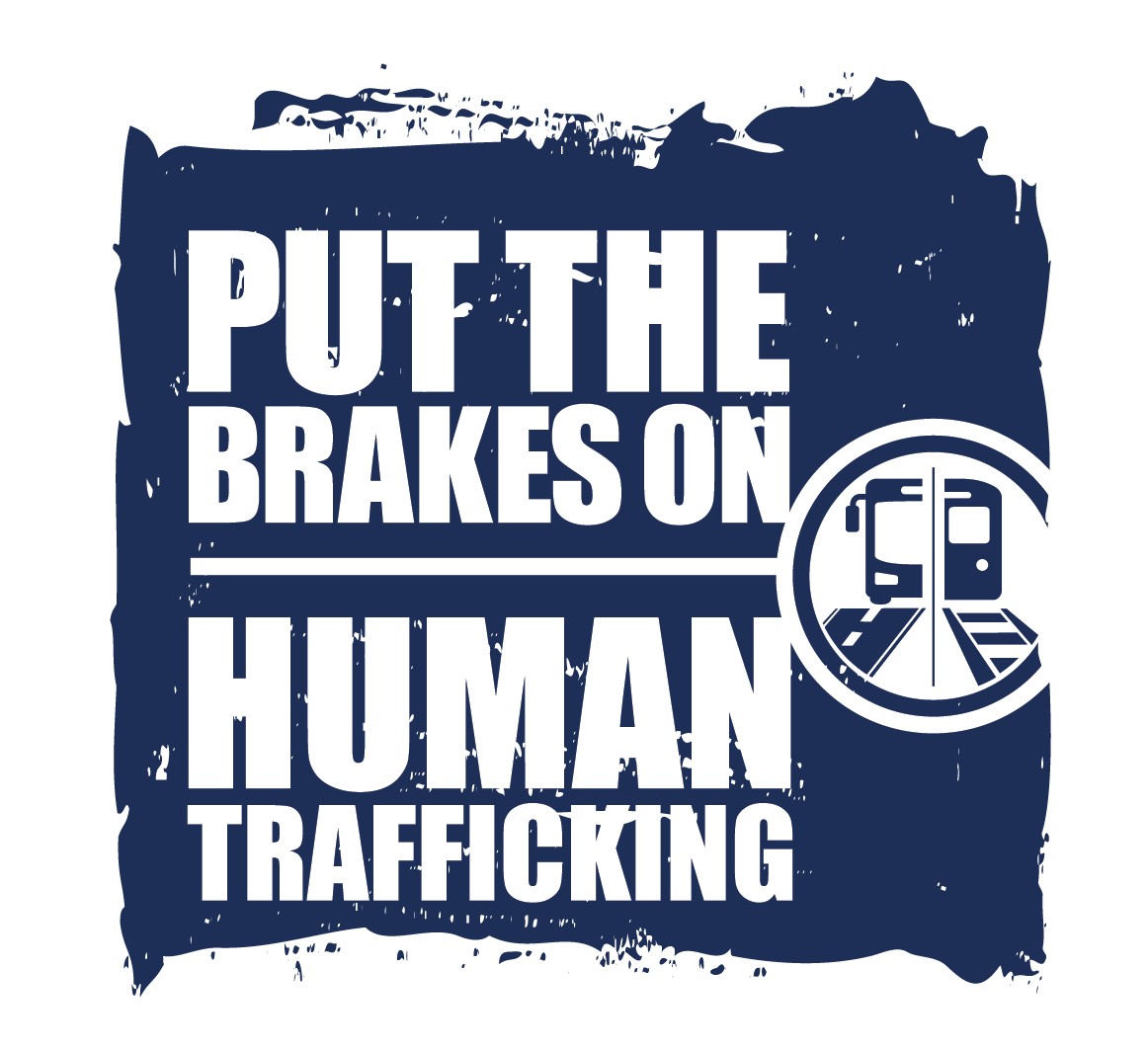Transit vertical logo with put the breaks on human trafficking