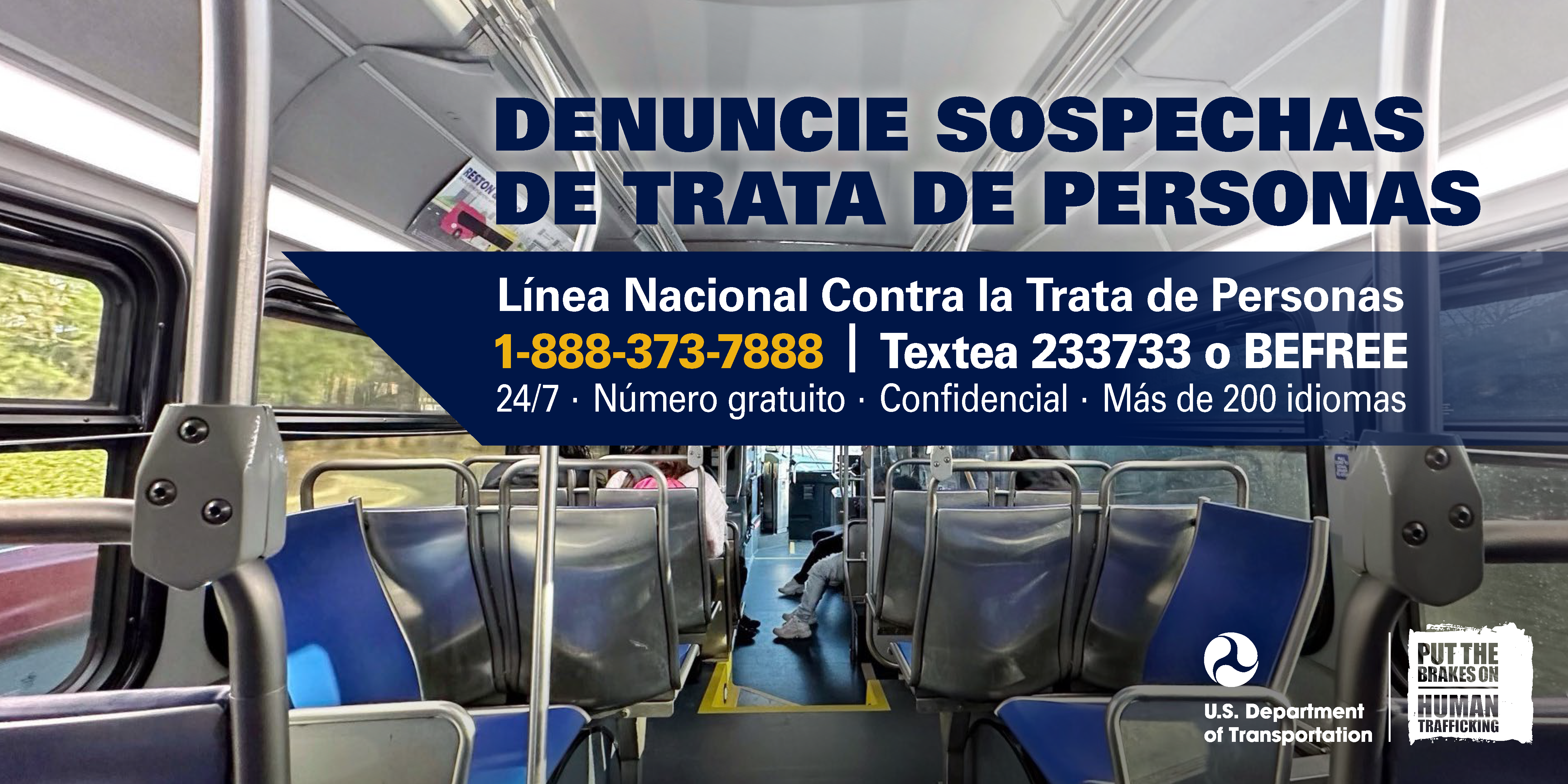 Visor Card Commercial Bus Spanish