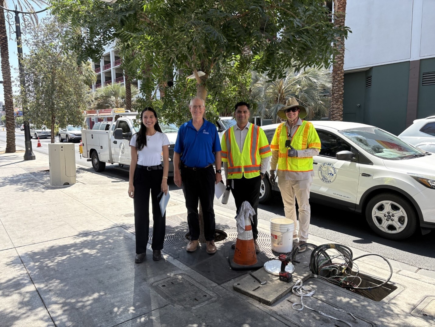 Stan Caldwell, SMART Grants Program Director, stops by a project site in Las Vegas, Nevada (U.S. DOT).