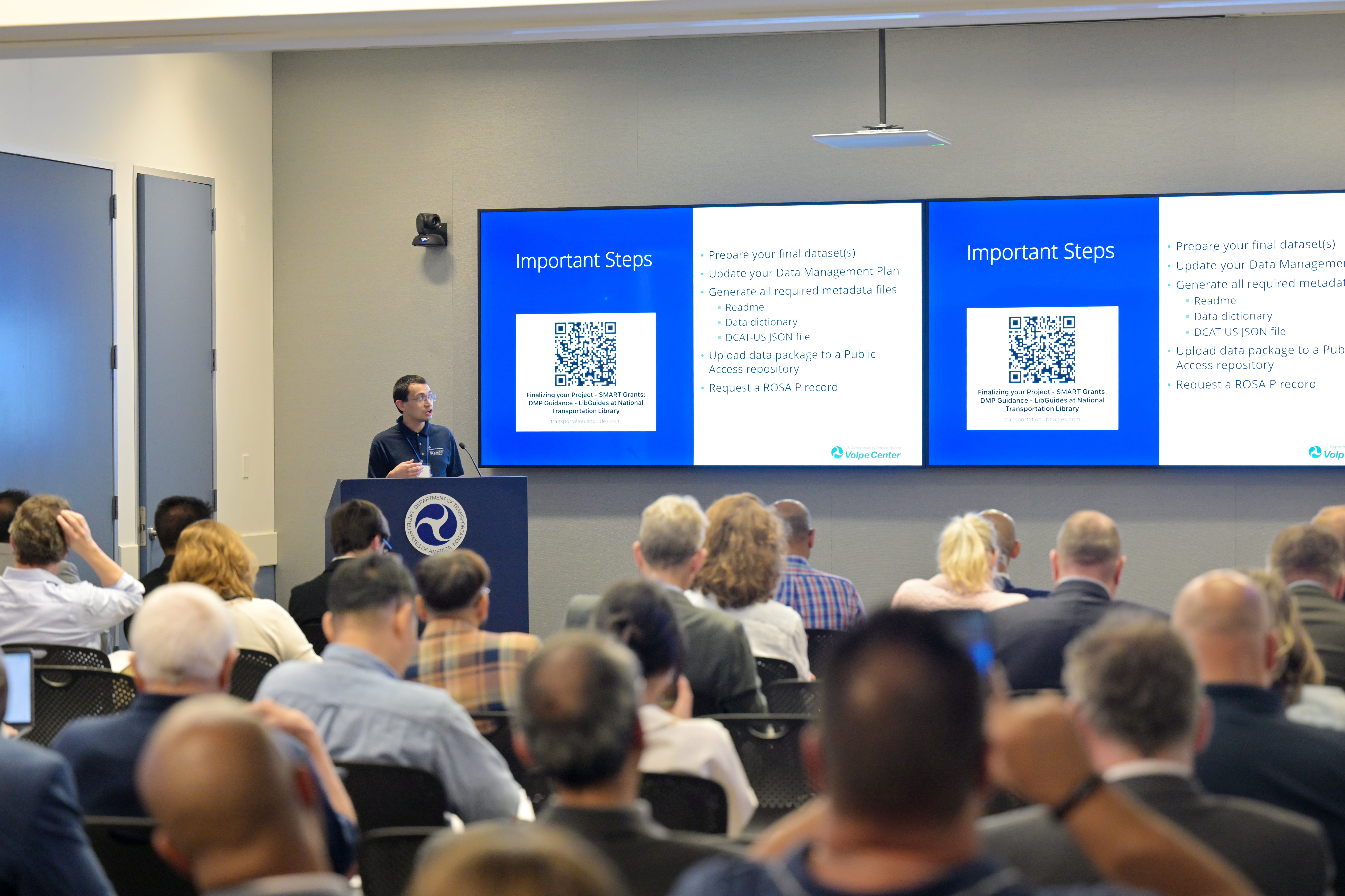 Speakers from the Grantee Reporting Session the USDOT SMART Summit 2026 (U.S. DOT).