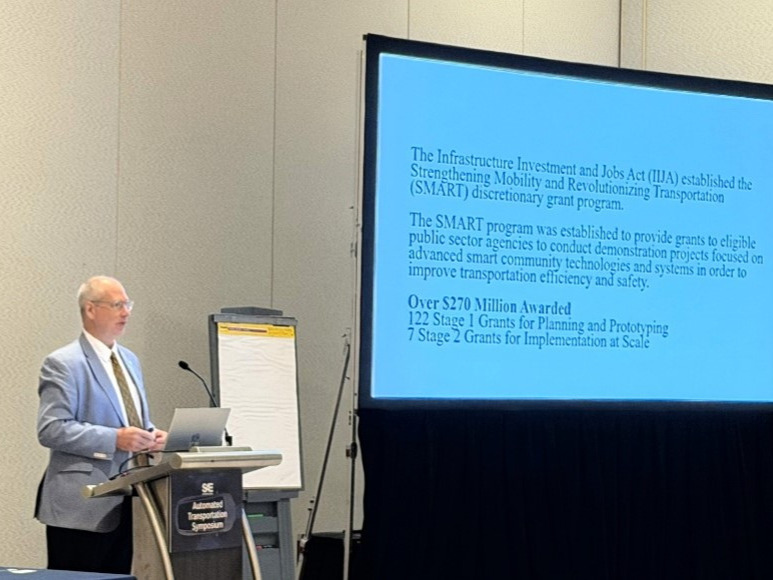 Stan Caldwell, SMART Director, Participates in a Policy Session at the 2026 SAE Automated Transportation Symposium in San Diego, California (U.S. DOT). 