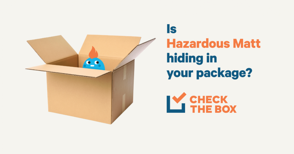 Hazmat emoli hiding in a cardboard box