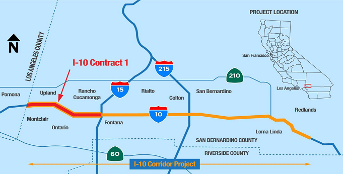 Map of I-10 Project Location