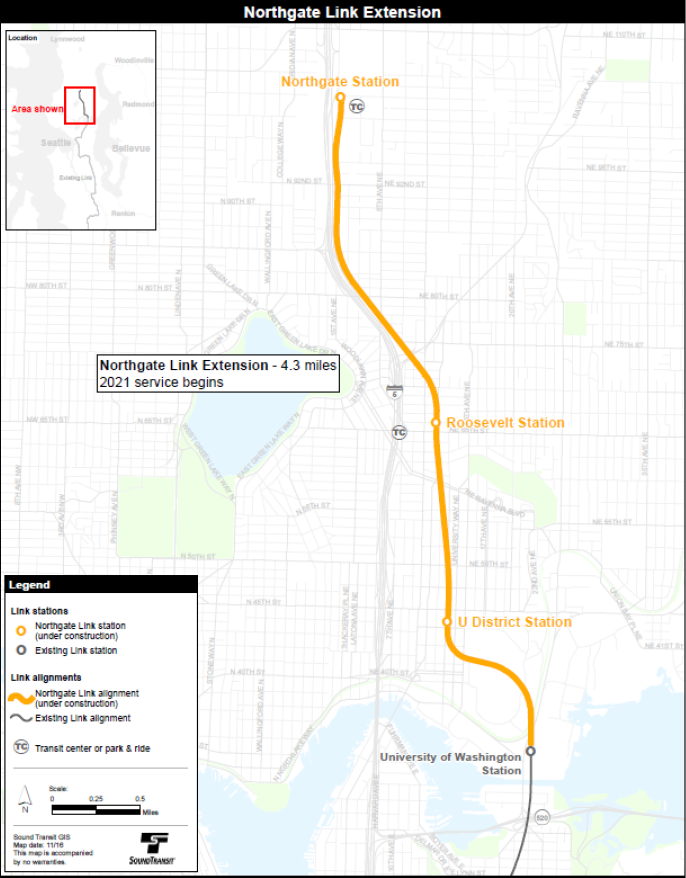Seattle Light Rail Northgate Map Shelly Lighting