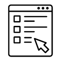Online application form icon.