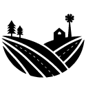 Logo for USDOT's ROUTES program, showing roadways in a rural setting.