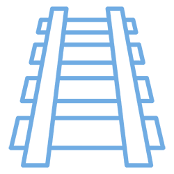Railroad track icon