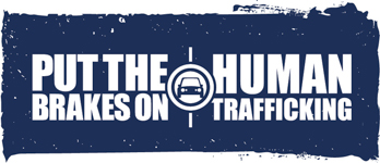 Car logo and the words "Put the Brakes on Human Trafficking"