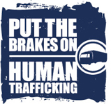 Truck icon and the words "Put the Brakes on Human Trafficking"