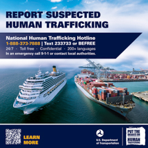 Counter-trafficking graphic, suitable for the maritime industry.