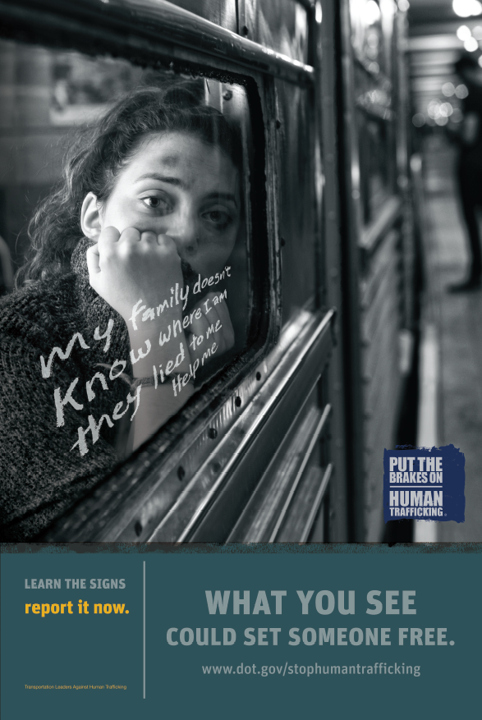 DOT TLAHT Rail Counter-Trafficking Poster Blank Reporting