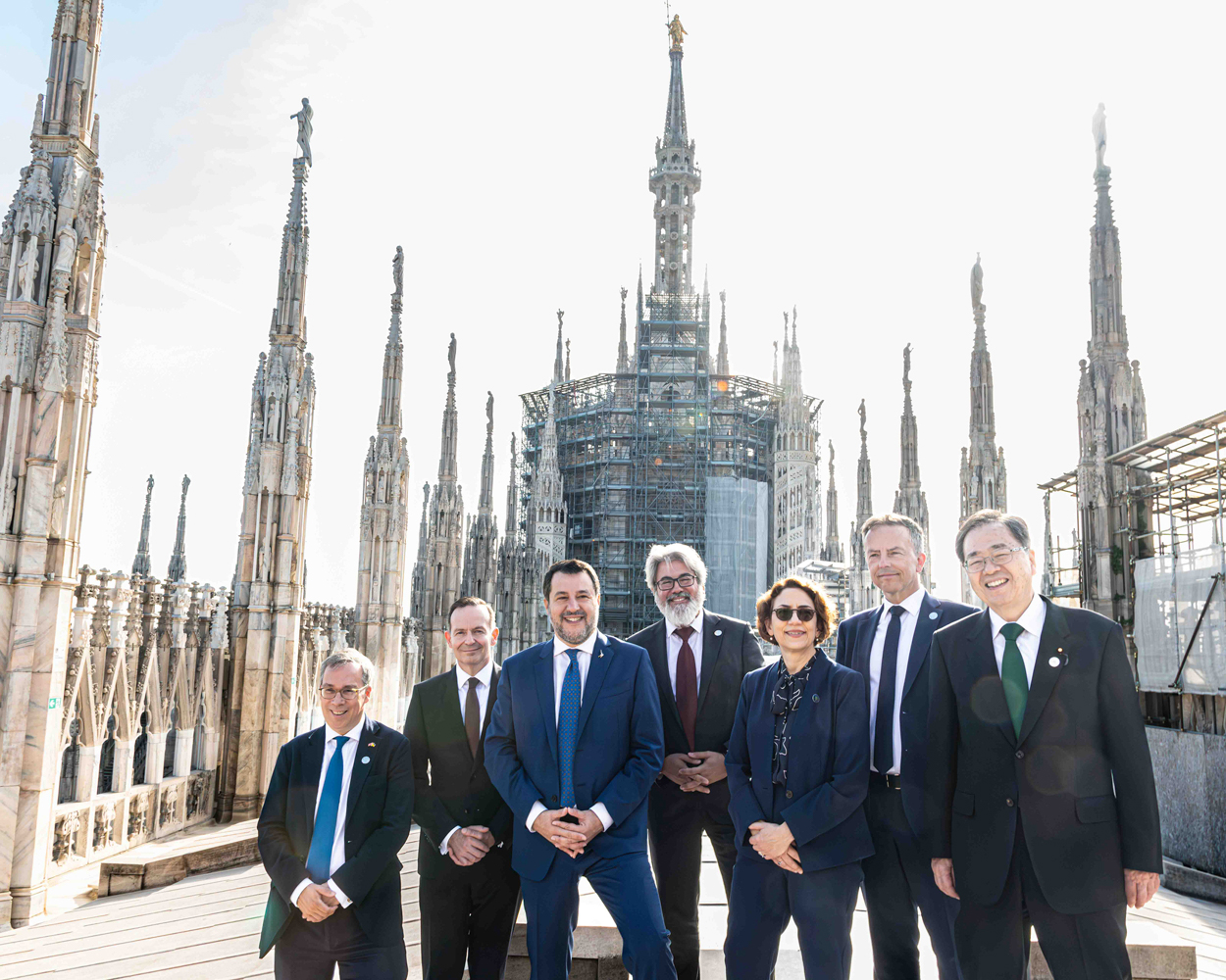 Deputy Secretary Polly Trottenberg with transportation and infrastructure ministers at Duomo di Milano