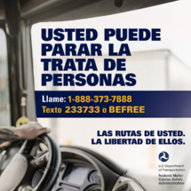 Counter-trafficking graphic, suitable for the trucking industry.