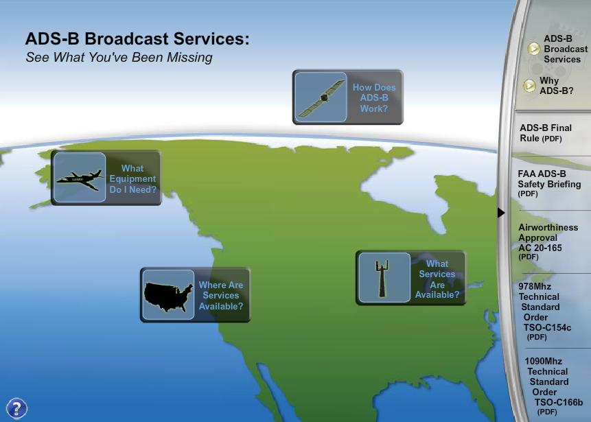 Click here to learn more about ADS-B on the F.A.A. website Click in theimage to learn more about A.D.S. - B. on the F.A.A. website