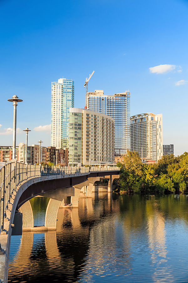 image of bridge and building in austin