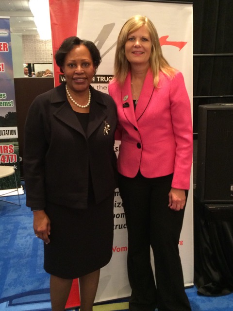 Daphne Jefferson and Women In Trucking president Ellen Voie