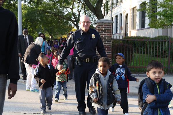 Walk To School Day in Milwaukee