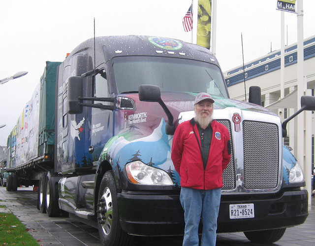 John Schank with his rig