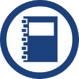 A notebook icon.