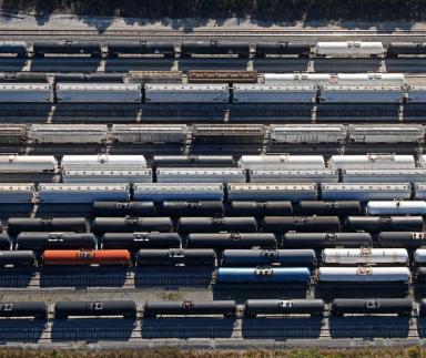 A shipping yard.