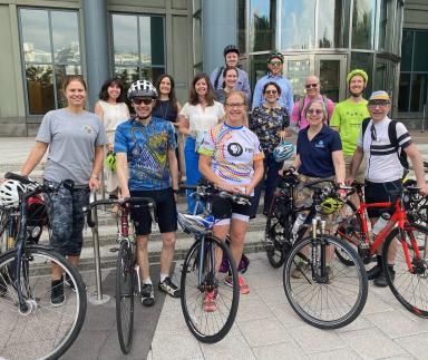 people with bikes