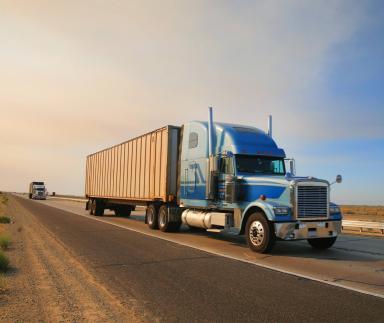 truck on road