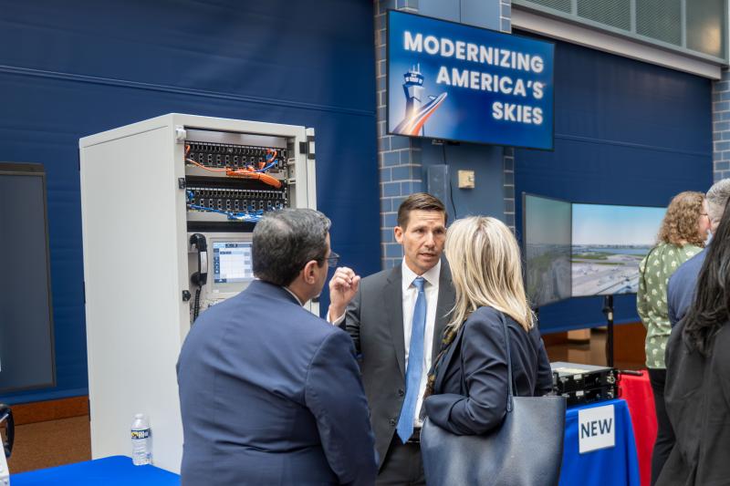 Guests viewing the ATC equipment