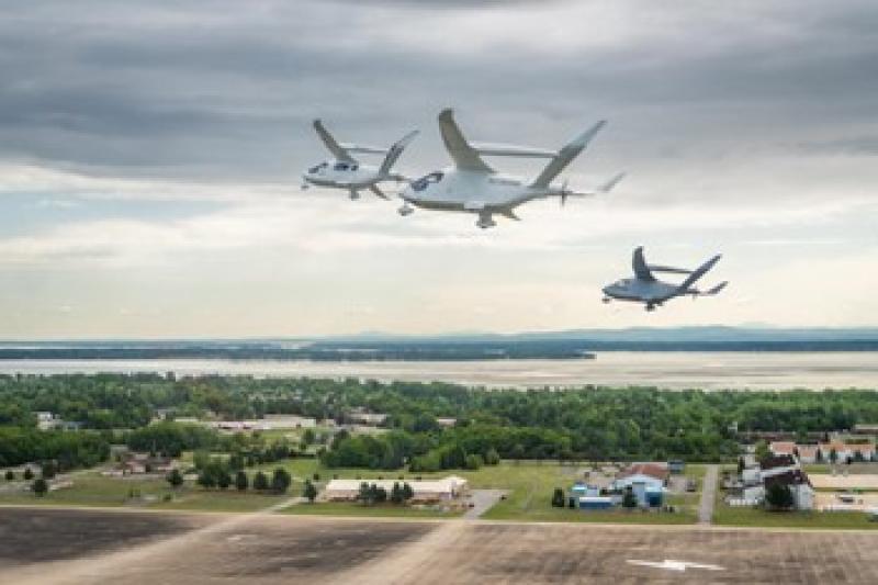 electrical vehicles flying in the sky