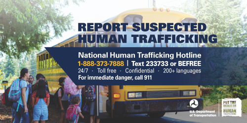 USDOT School Bus Visor Card (English)