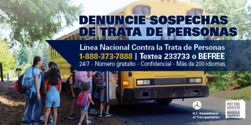 USDOT School Bus Visor Card (Spanish)