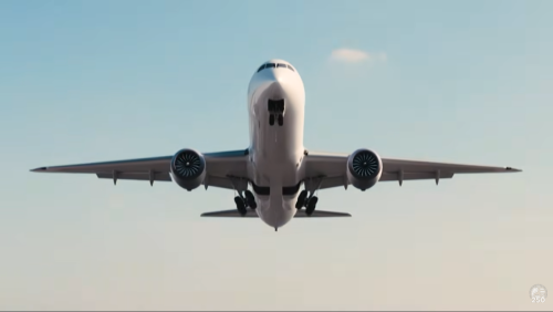 Image of a commercial plane taking off