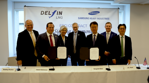 MARAD Administrator Stephen M. Carmel was joined by Under Secretary of Energy Kyle Haustveit and Her Excellency Kang Kyung-wha, Ambassador of the Republic of Korea to the United States
