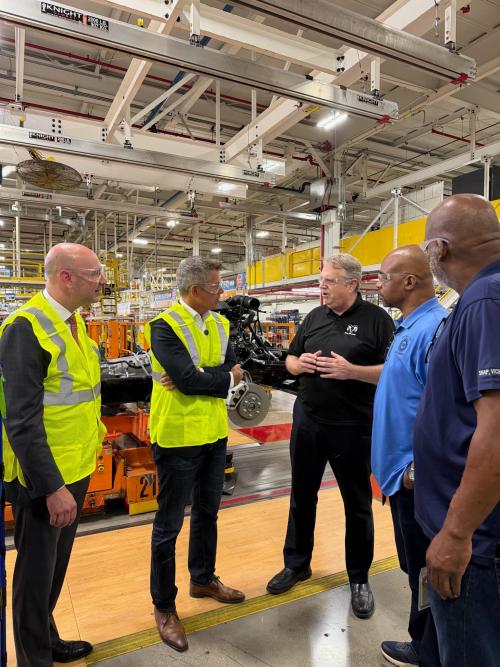Secretary Duffy and NHTSA Administrator at Stellantis plant