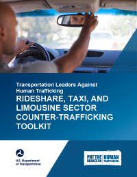 Rideshare, taxi, and limousine counter-trafficking toolkit cover photo