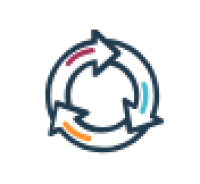Interconnected circular arrows representing a project lifecycle
