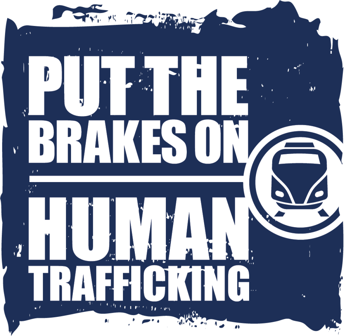 Rail vertical logo for Stop Human Trafficking campaign