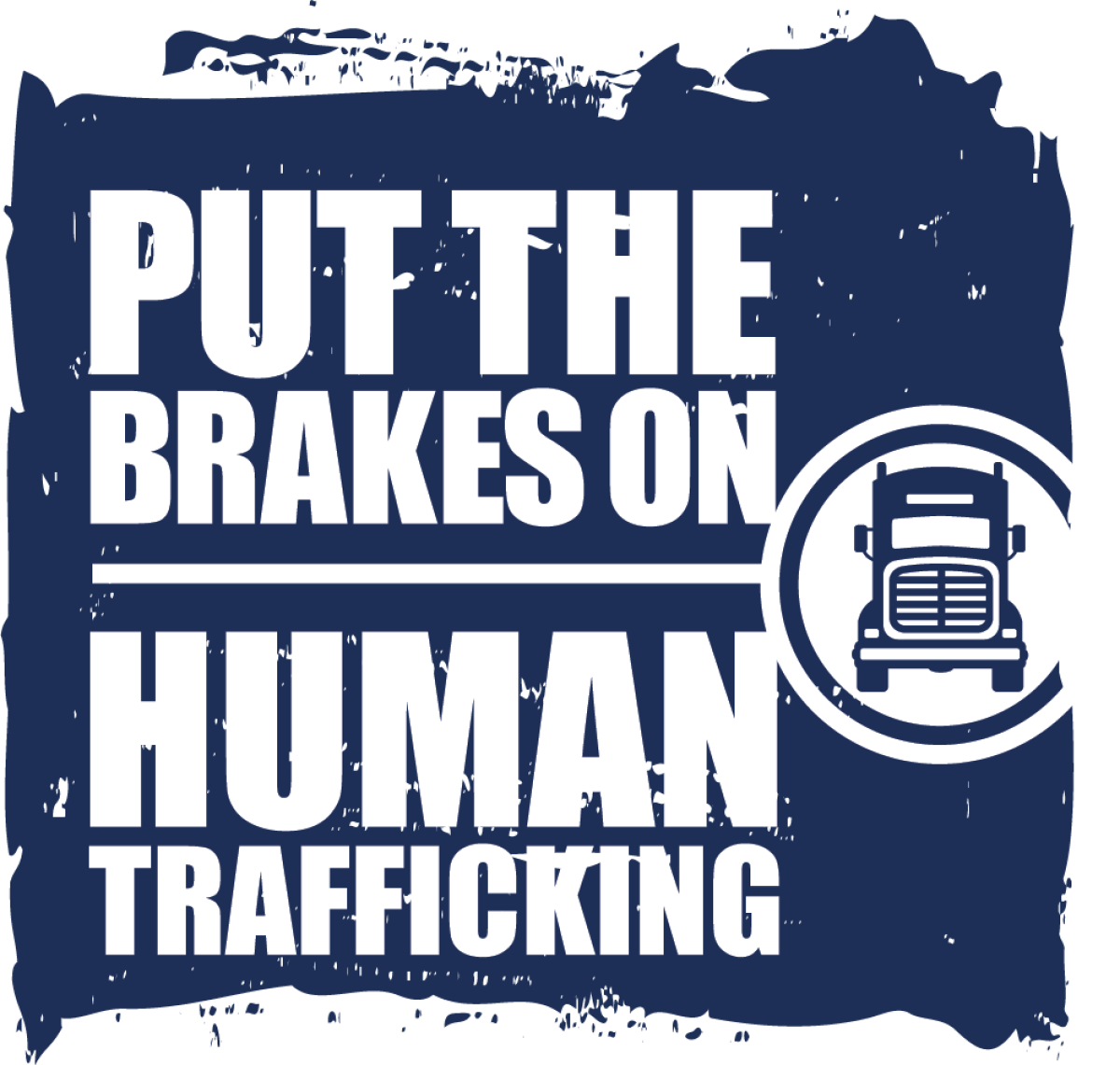 Trucking vertical logo for Stop Human Trafficking campaign.