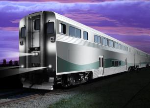 Rendering of the new bi-level cab car